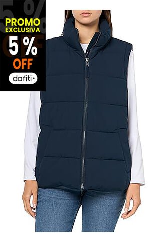 Chaleco Azul De Cuello Alto Con Cierre De Cremallera  Tommy Hilfiger Tommy Hilfiger