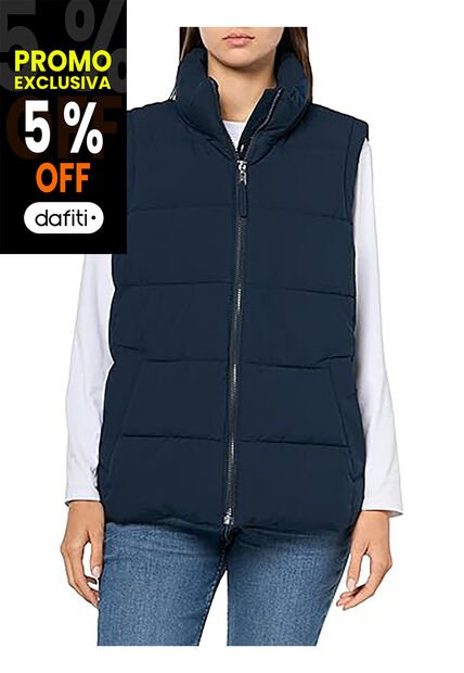 Chaleco Azul De Cuello Alto Con Cierre De Cremallera  Tommy Hilfiger