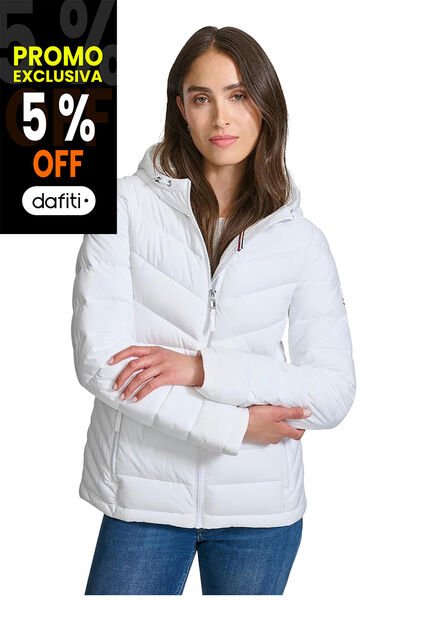 Chaqueta Blanca Ligera Acolchada  Tommy Hilfiger
