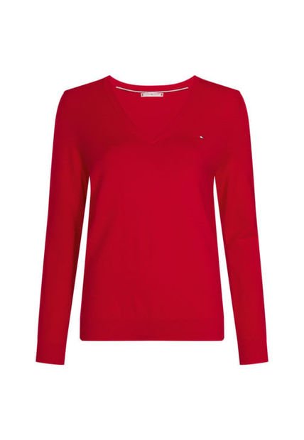 Saco Heritage Con Cuello De Pico Rojo Tommy Hilfiger