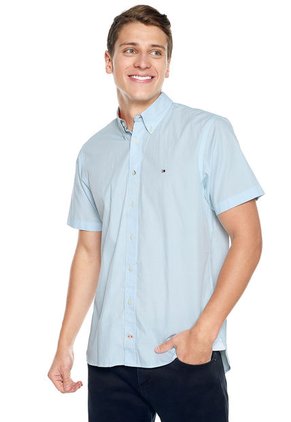 Camisa Azul Tommy Hilfiger