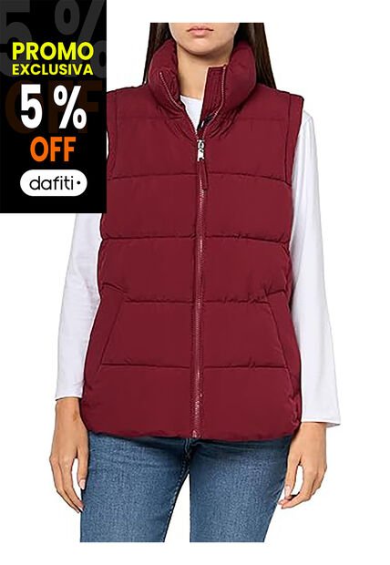 Chaleco Rojo De Cuello Alto Con Cierre De Cremallera  Tommy Hilfiger