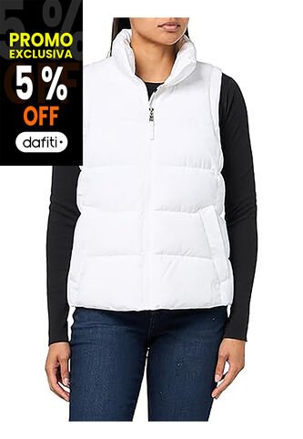 Chaleco Blanco De Cuello Alto Con Cierre De Cremallera  Tommy Hilfiger Tommy Hilfiger