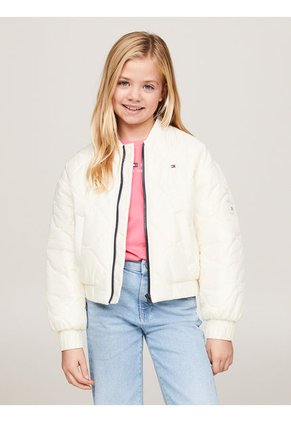 Chaqueta Niña Blanca Bomber Oversize Acolchada Tommy Hilfiger