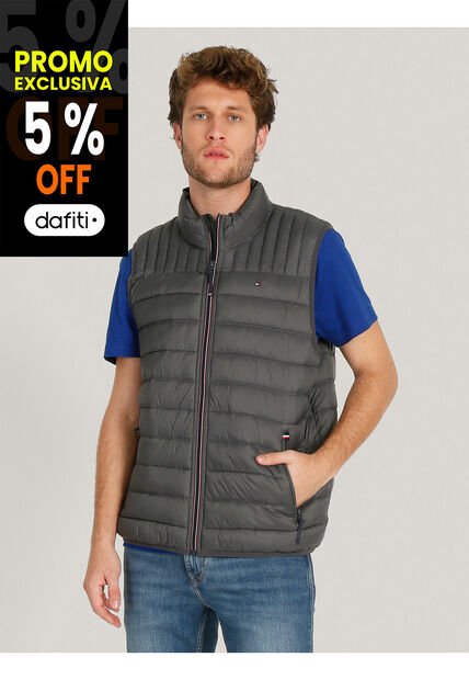 Chaleco Gris Quilted Triblock Tommy Hilfiger