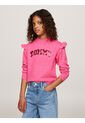 Saco Rosa Niña Tejido Con Logo De Lentejuelas Tommy Hilfiger de Tommy Hilfiger