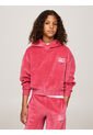 Buzo Rosa Niña Con Capota Y Logo Script Tommy Hilfiger de Tommy Hilfiger