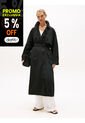 Gabardina Negra Ligera De Corte Oversize Tommy Hilfiger de Tommy Hilfiger