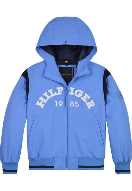 Chaqueta Niño Azul Bomber 1985 Con Monotipo Hilfiger Tommy Hilfiger