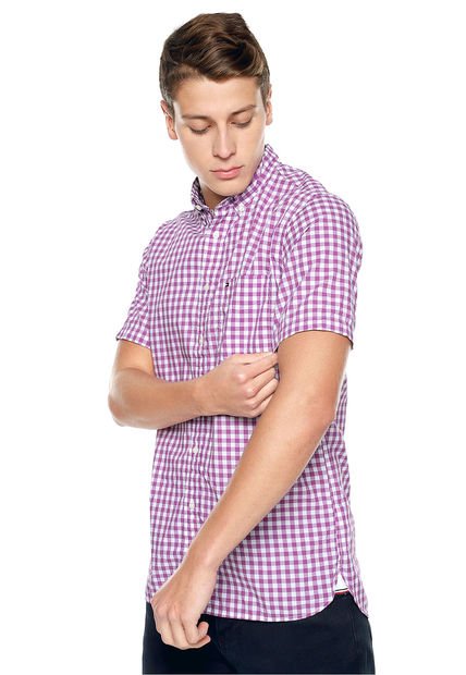 Camisa Violeta-Blanco Tommy Hilfiger Classic Gingham