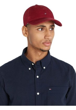 Gorra Roja De Béisbol Con Logo Bordado Tommy Hilfiger