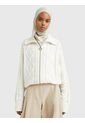 Saco De Punto Trenzado Con Cremallera Mujer Blanco Tommy Hilfiger de Tommy Hilfiger