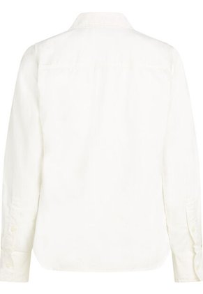 Camisa Blanca Oxford Manga Larga Con Logo Tommy Hilfiger