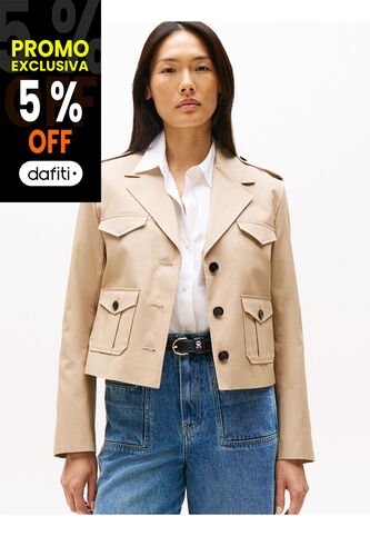 Chaqueta Beige De Estilo Militar Tommy Hilfiger Tommy Hilfiger