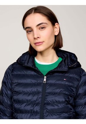 Chaqueta Azul Acolchada Con Logo Bordado Tommy Hilfiger