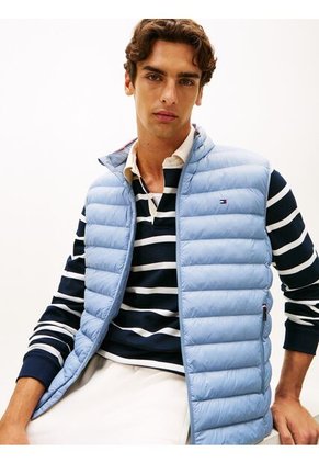 Chaleco Azul Plegable En Tejido Que Repele El Agua Tommy Hilfiger
