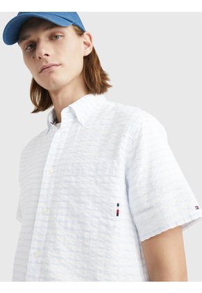 Camisa De Cuadros De Manga Corta Hombre  Tommy Hilfiger