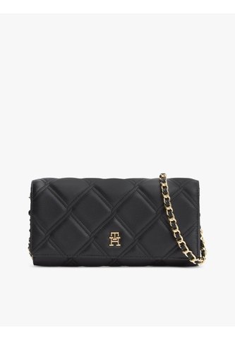 Billetera Negra Acolchada Con Monograma TH Y Correa Tommy Hilfiger Tommy Hilfiger
