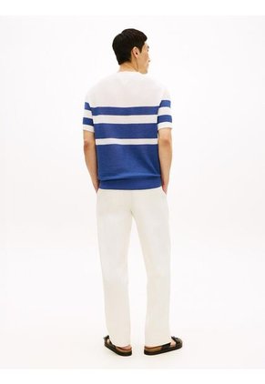 Camiseta Azul Con Diseño Color Block Con Logo Tommy Hilfiger