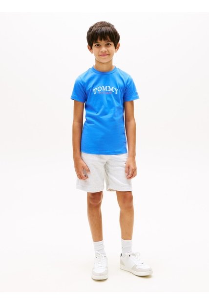 Conjunto Azul De Camiseta Y Bermudas Tommy Hilfiger