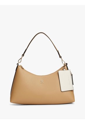 Bolso Beige De Hombro Tommy Icons Granulado Tommy Hilfiger