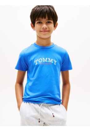 Conjunto Azul De Camiseta Y Bermudas Tommy Hilfiger