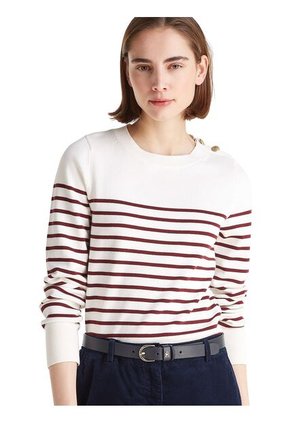 Saco Blanco De Cuello Redondo Con Botones Dorados Tommy Hilfiger