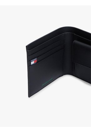 Billetera Negra Heritage Con Cuero Tommy Hilfiger