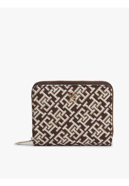 Billetera Beige Hilfiger Icon Con Monograma TH En Jacquard Tommy Hilfiger