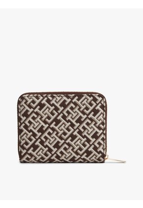 Billetera Beige Hilfiger Icon Con Monograma TH En Jacquard Tommy Hilfiger
