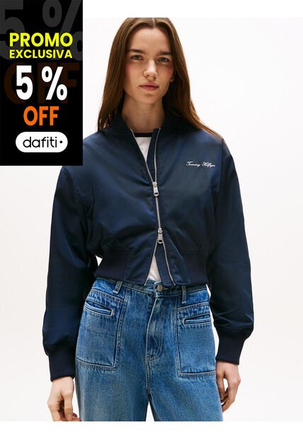 Chaqueta Multicolor Bomber Corta Repelente Al Agua Tommy Hilfiger