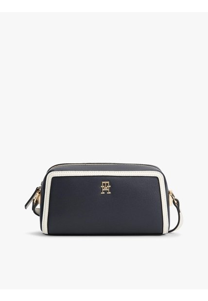 Bolso Azul Cruzado Color Block Con Monograma Tommy Hilfiger
