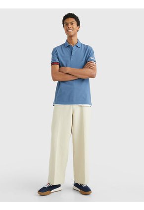Polo De Corte Slim Con Logo De La Firma Hombre Azul Tommy Hilfiger