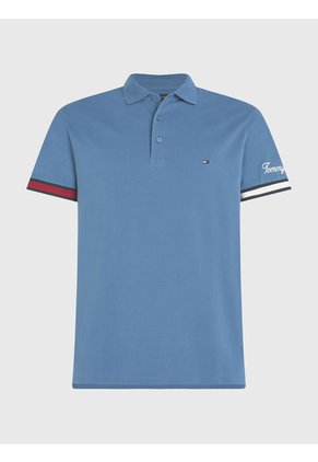 Polo De Corte Slim Con Logo De La Firma Hombre Azul Tommy Hilfiger