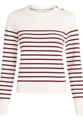 Saco Blanco De Cuello Redondo Con Botones Dorados Tommy Hilfiger