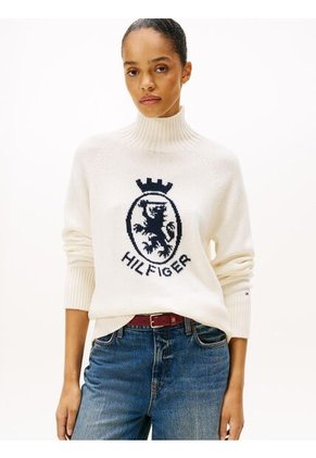 Saco Blanco De Cuello Perkins Con Escudo TH Tommy Hilfiger