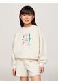 Saco Beige Monogram De Corte Regular Para Niña Tommy Hilfiger de Tommy Hilfiger