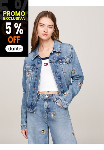 Chaqueta Azul Trucker Denim De Corte Slim Tommy Jeans