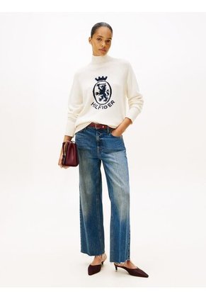 Saco Blanco De Cuello Perkins Con Escudo TH Tommy Hilfiger