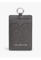 Tarjetero Gris Modern De Cuero Con Motivo De Logos Tommy Hilfiger de Tommy Hilfiger