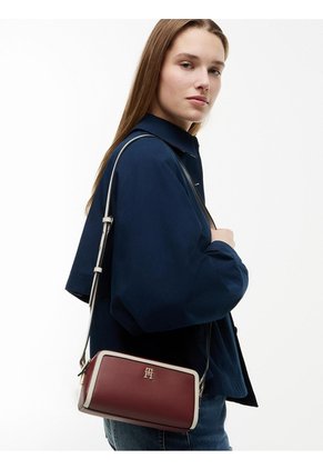 Bolso Marrón Cruzado Color Block Con Monograma Tommy Hilfiger