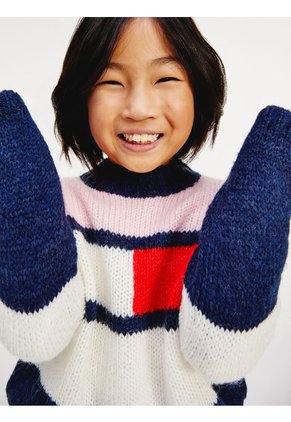 Saco Manga Larga Niña Blanco Bandera