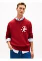 Saco Rojo Grueso Con Logo Bordado Tommy Hilfiger de Tommy Hilfiger