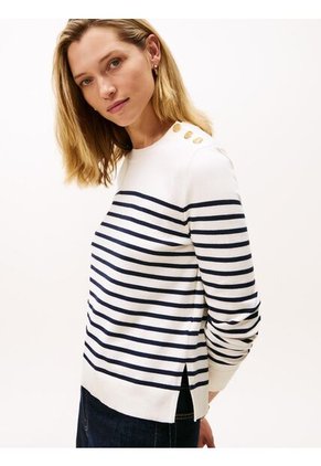 Saco Blanco Con Botones Dorados Tommy Hilfiger