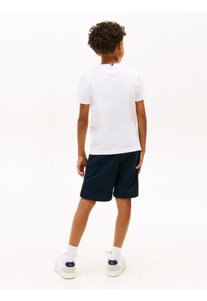 Conjunto Blanco De Camiseta Y Bermudas Tommy Hilfiger