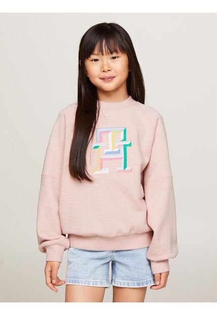 Saco Rosa Monogram De Corte Regular Para Niña Tommy Hilfiger