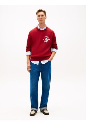 Saco Rojo Grueso Con Logo Bordado Tommy Hilfiger