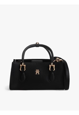 Bolso Negro Mini Satchel Con Insingia TH Tommy Hilfiger Tommy Hilfiger