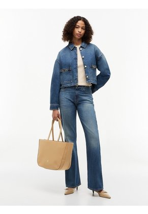 Bolso Beige Tote Tommy Icons Con Inscripción Tommy Hilfiger