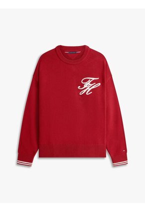 Saco Rojo Grueso Con Logo Bordado Tommy Hilfiger